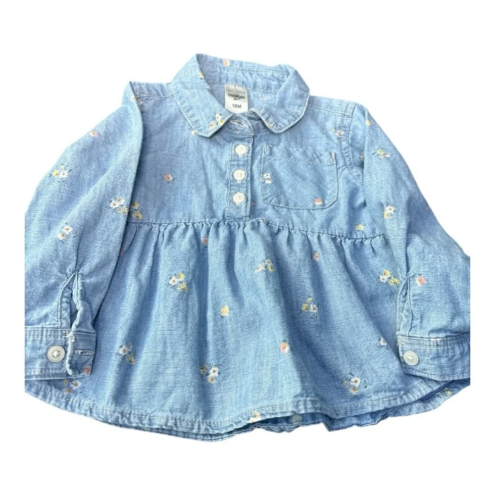 OshKosh B'gosh Blue Floral Blouse